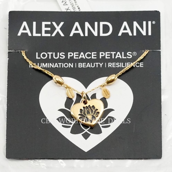 Alex and Ani Jewelry Alex Ani Gold Lotus Peace Petals Necklace